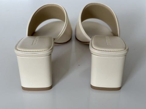 NIB $760 Bottega Veneta Calf Leather Sandals Shoes White 7.5 US 651378 Italy