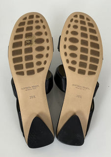 NIB Сандалии-мулы Bottega Veneta из телячьей кожи, черные 9,5, США 651374, $760 