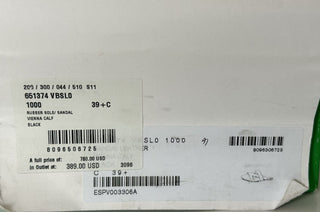 NIB Сандалии-мулы Bottega Veneta из телячьей кожи, черные 9,5, США 651374, $760 