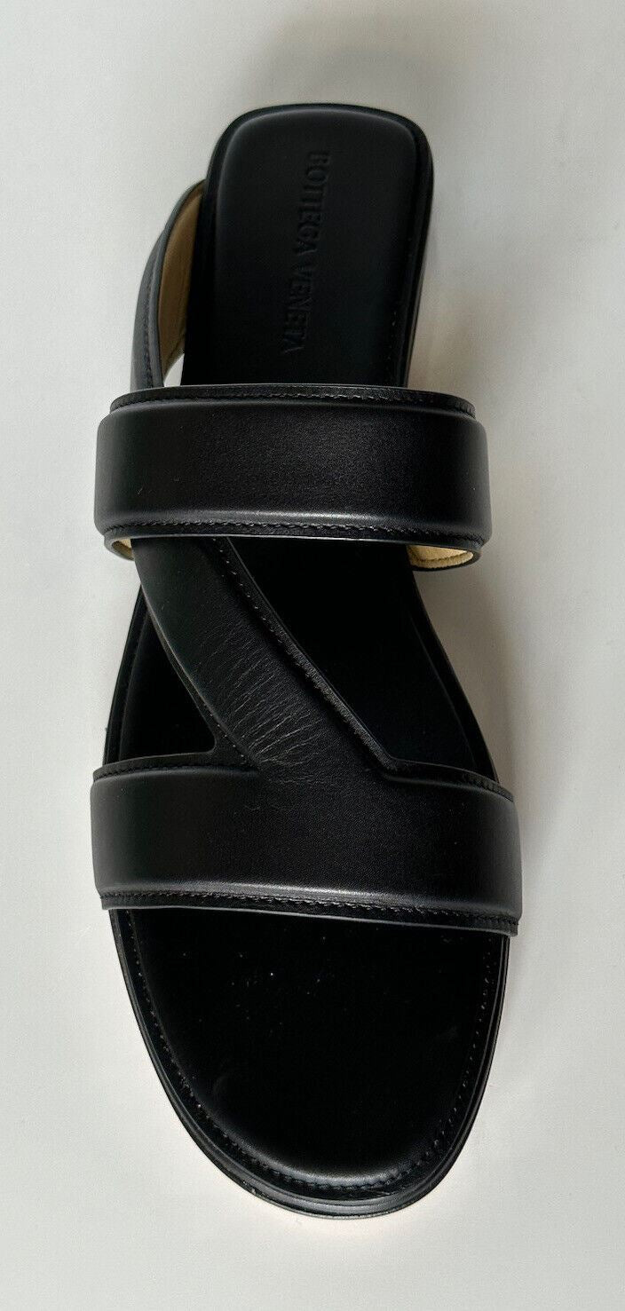 NIB $760 Bottega Veneta Calf Leather Mule Sandals Shoes Black 9.5 US 651374