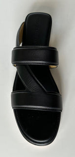NIB Сандалии-мулы Bottega Veneta из телячьей кожи, черные 8,5, США 651374, $760 