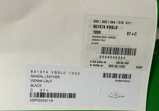 NIB Сандалии-мулы Bottega Veneta из телячьей кожи, черные 7,5, США 651374, $760 