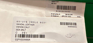 NIB Сандалии-мулы Bottega Veneta из телячьей кожи Sea Salt 9,5 США 651376 
