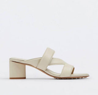 Сандалии-мулы Bottega Veneta из телячьей кожи Sea Salt 9, США 651376, NIB $840 