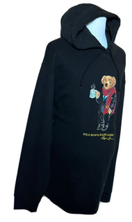 NWT $198 Polo Ralph Lauren Bear Ralph Mug Большая высокая флисовая толстовка с капюшоном, черная 3XLT/3TGL 