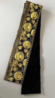 NWT $1500 Versace Medusa Хлопковый махровый банный халат, черный, средний ZACJ00008
