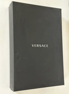 NWT $1500 Versace Medusa Хлопковый махровый банный халат, черный, средний ZACJ00008