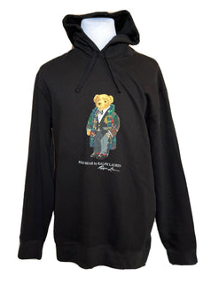Флисовая толстовка с капюшоном Polo Ralph Lauren Bear Big &amp; Tall, черная, XLT, NWT $188 
