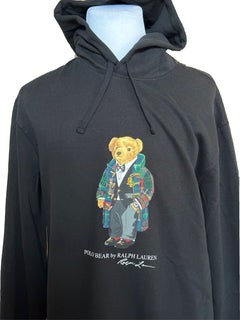 Флисовая толстовка с капюшоном Polo Ralph Lauren Bear Big &amp; Tall, черная, XLT, NWT $188 