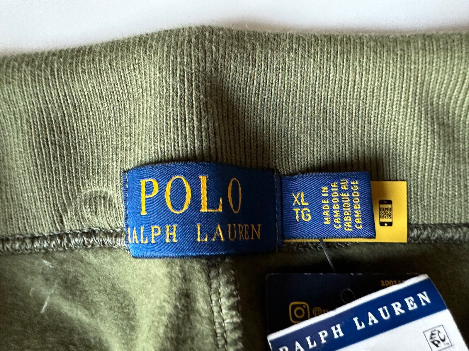 Neu mit Etikett: 138 $ Polo Ralph Lauren Herren-Freizeithose mit Polo-Logo in Grün, XL/TG