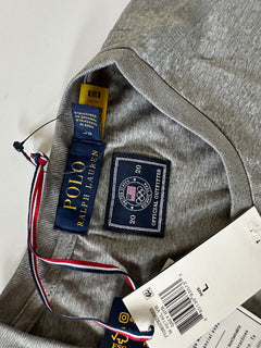 NWT $59,50 Polo Ralph Lauren USA Team Эластичная футболка с короткими рукавами, серая, L 
