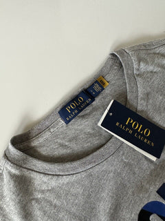 СЗТ 75 долларов США Polo Ralph Lauren Logo Хлопковая футболка с длинными рукавами и круглым вырезом Серая, L 