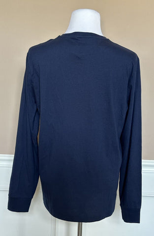 СЗТ 75 долларов США Polo Ralph Lauren Logo Хлопковая футболка с длинными рукавами и круглым вырезом Синяя M 