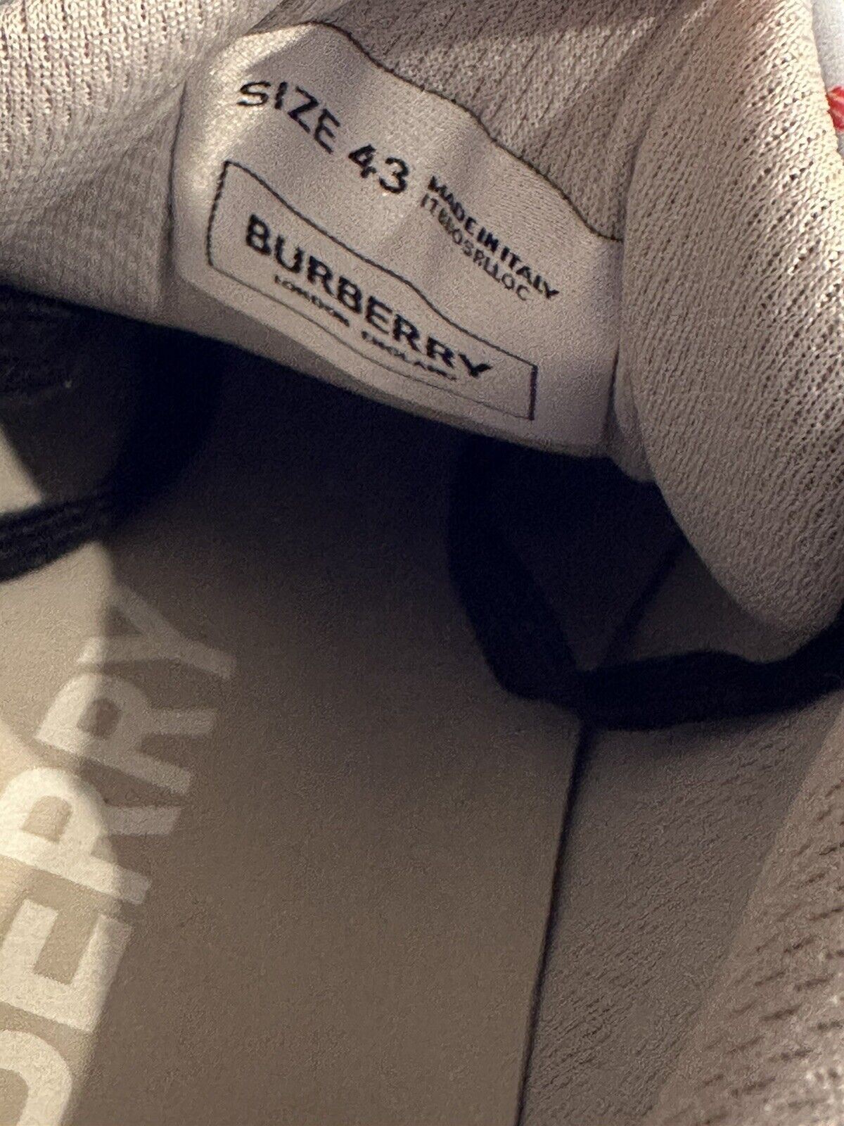 NIB $790 Burberry Men's Ramsey Pale Blue Sneakers 10 US (43 Euro) 8051415 IT