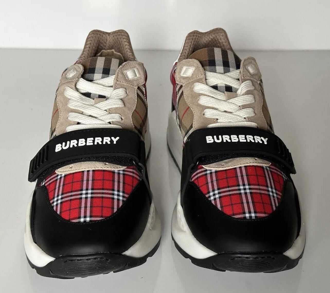 NIB $790 Burberry Men's Ramsey Multicolor Sneakers 10 US (43 Euro) 8048632 Italy