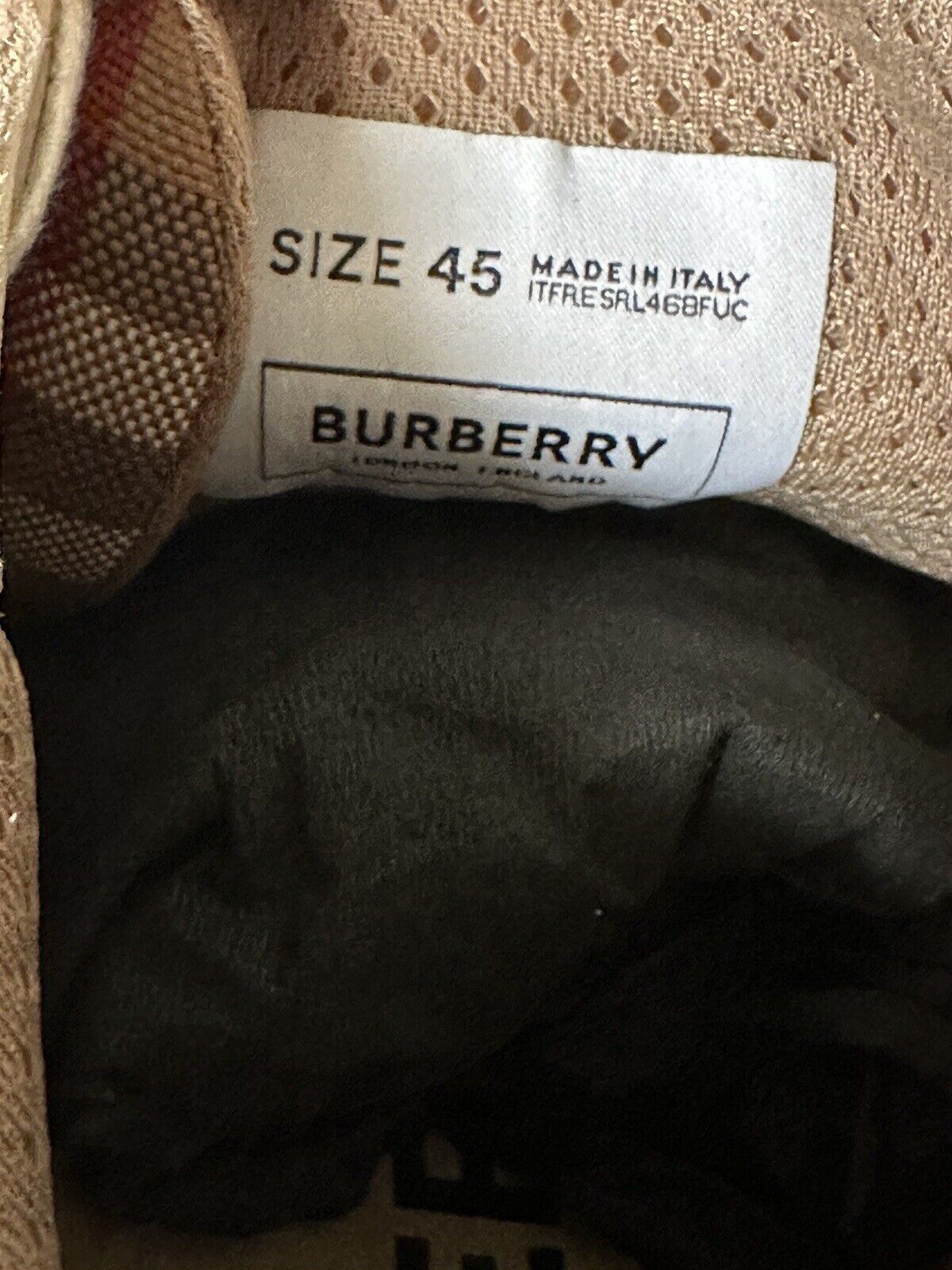 NIB 790 $ Burberry Herren Ramsey Mehrfarbige Sneakers 12 US (45 Euro) 8048632 Italien 