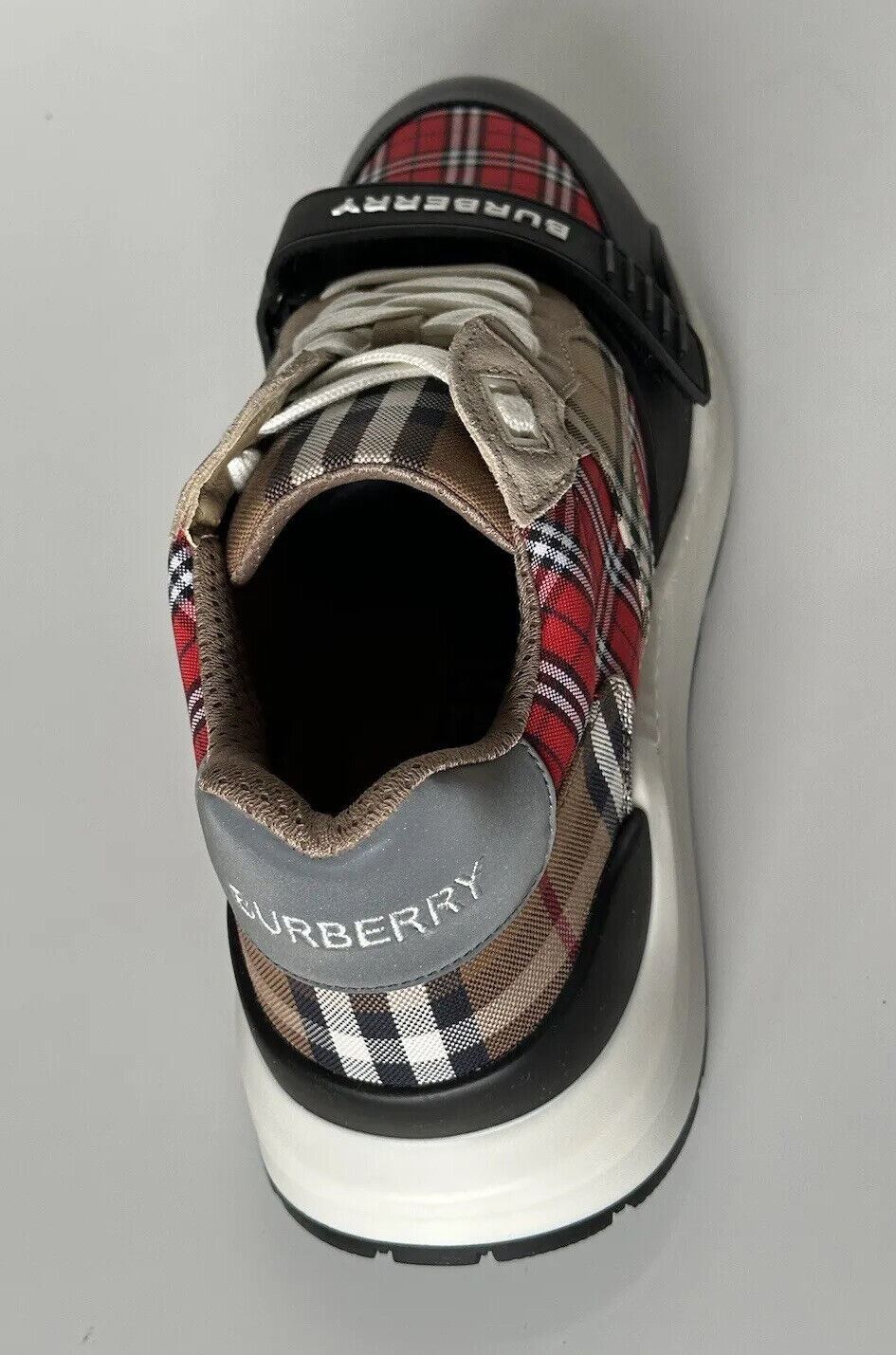 NIB 790 $ Burberry Herren Ramsey Mehrfarbige Sneakers 12 US (45 Euro) 8048632 Italien 