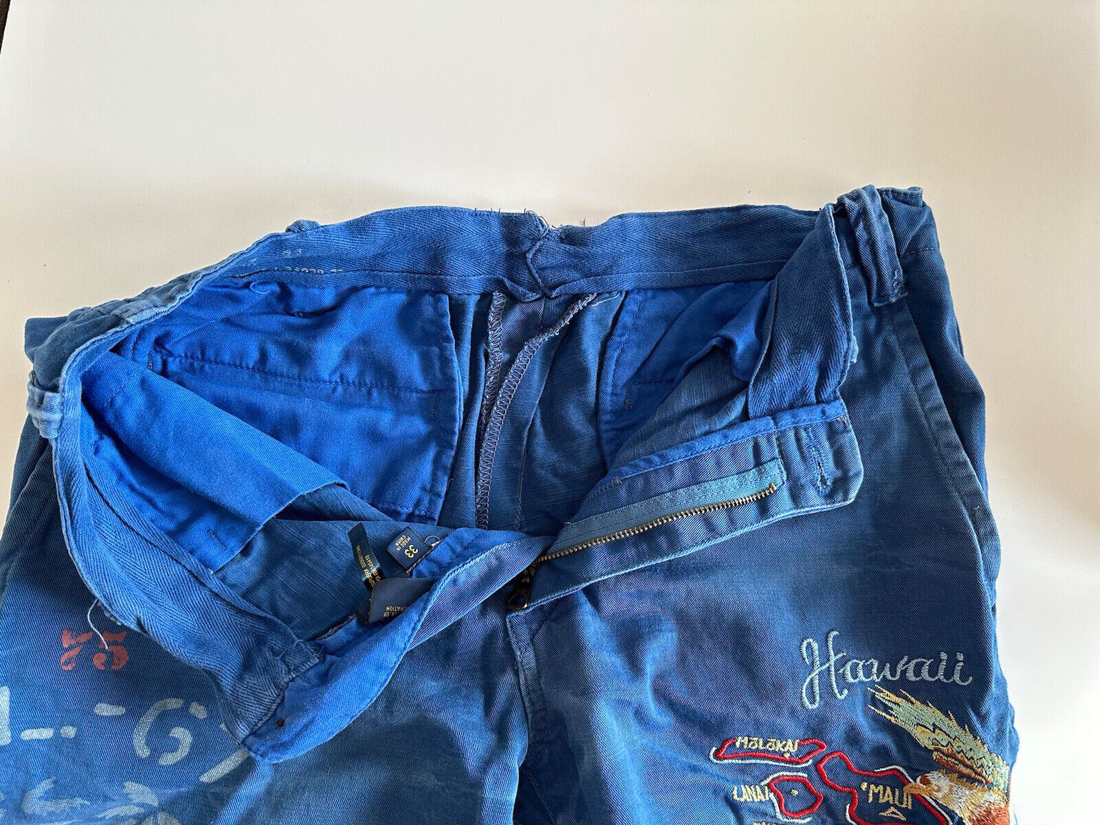 Мужские синие шорты Polo Ralph Lauren, размер 33, США 