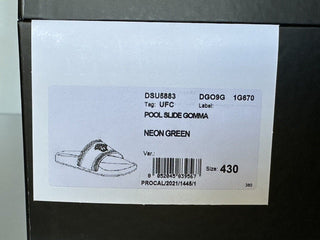 NIB Versace Босоножки-шлепанцы Medusa Head Neon Green 10 США (43 евро) DSU5883 Италия 