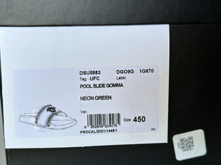 NIB Versace Босоножки-шлепанцы Medusa Head Neon Green 12 США (45 евро) DSU5883 Италия 
