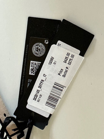 NIB $425 Versace Medusa-Buckle Blue Slim Ledergürtel 95 (38) IT DCDI145 