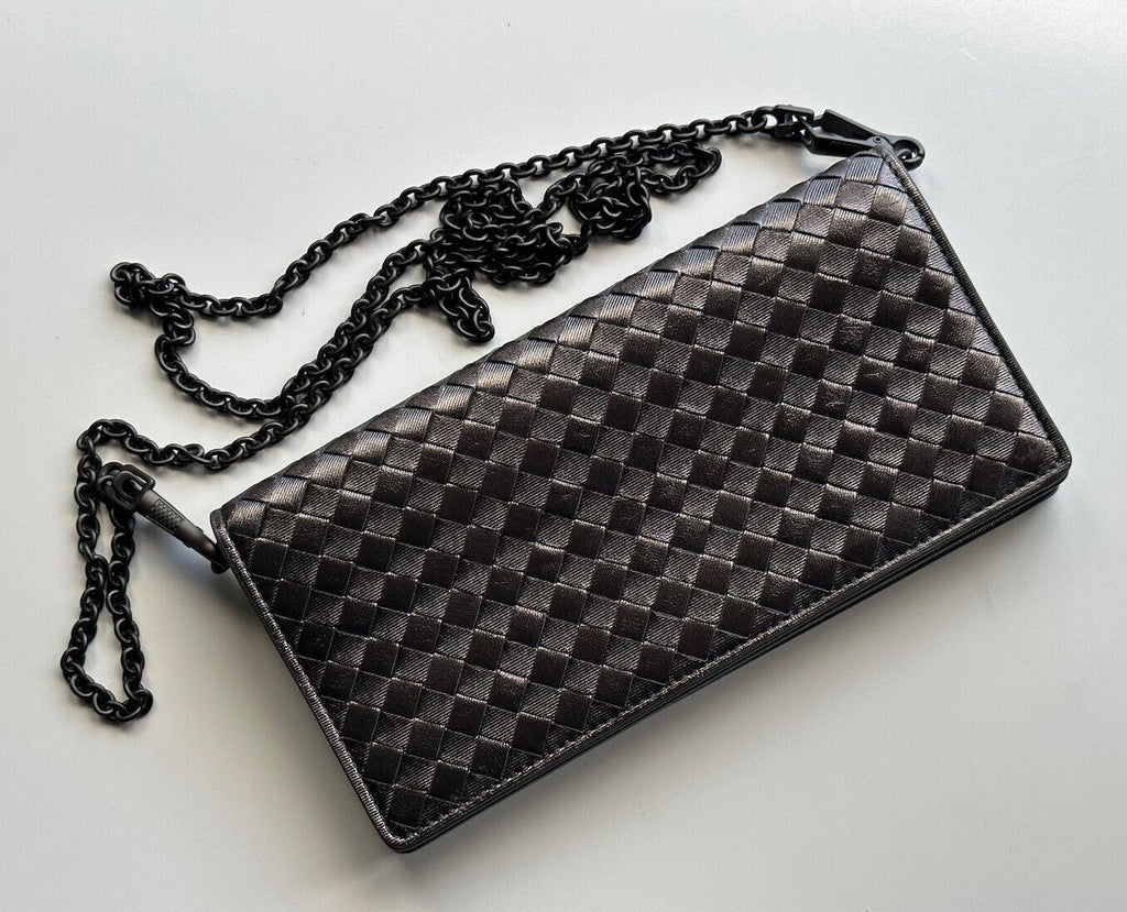 NWT $1150 Мини-сумка на плечо Bottega Veneta Leathers Intrecciato Серая 610664 