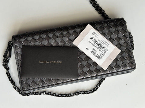 NWT $1150 Мини-сумка на плечо Bottega Veneta Leathers Intrecciato Серая 610664 