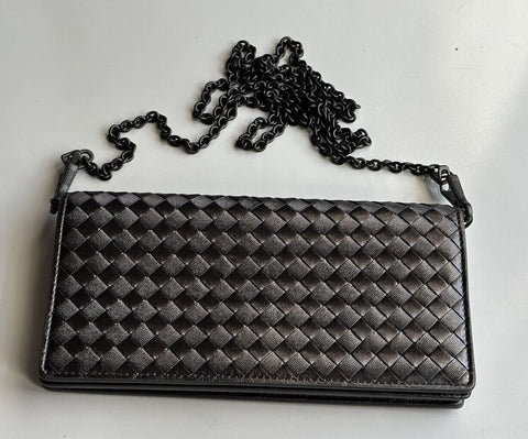 NWT $1150 Мини-сумка на плечо Bottega Veneta Leathers Intrecciato Серая 610664 