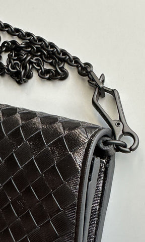 NWT $1150 Мини-сумка на плечо Bottega Veneta Leathers Intrecciato Серая 610664 