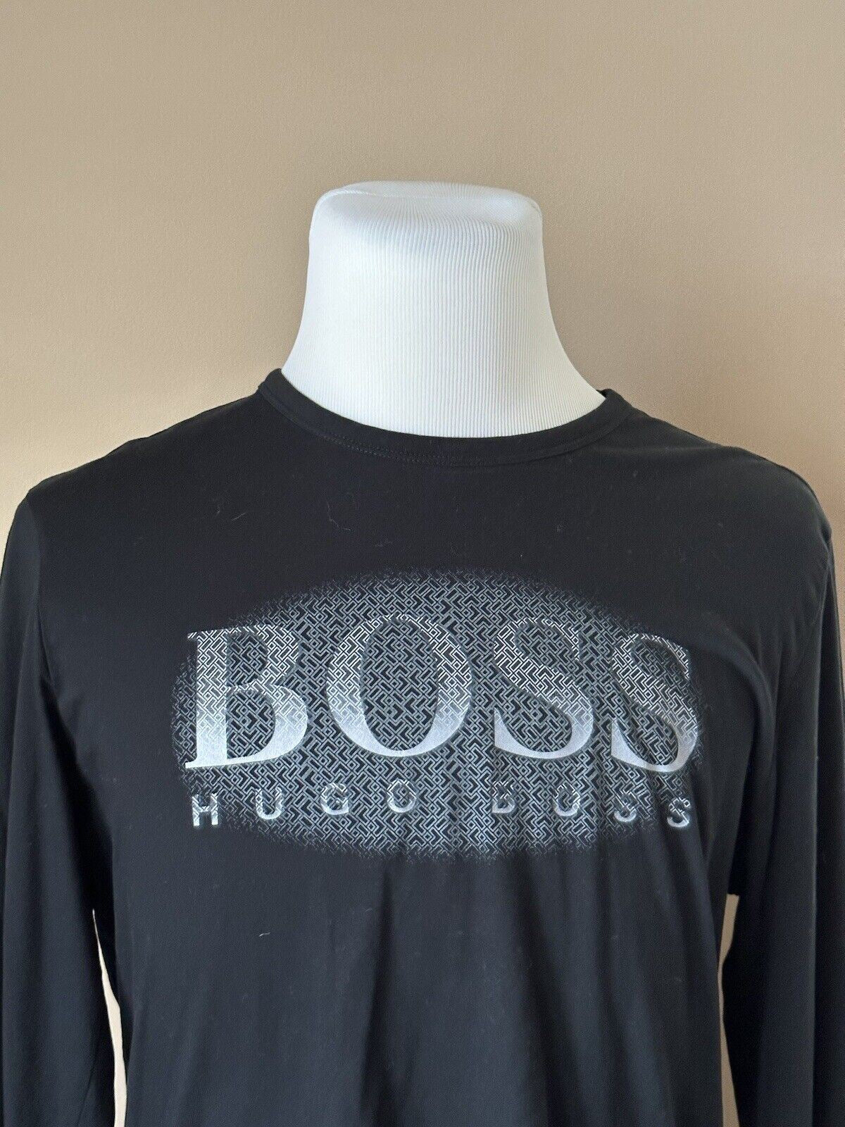 Hugo Boss Logo Herren Modern Fit Cotton Black Langarm-T-Shirts L