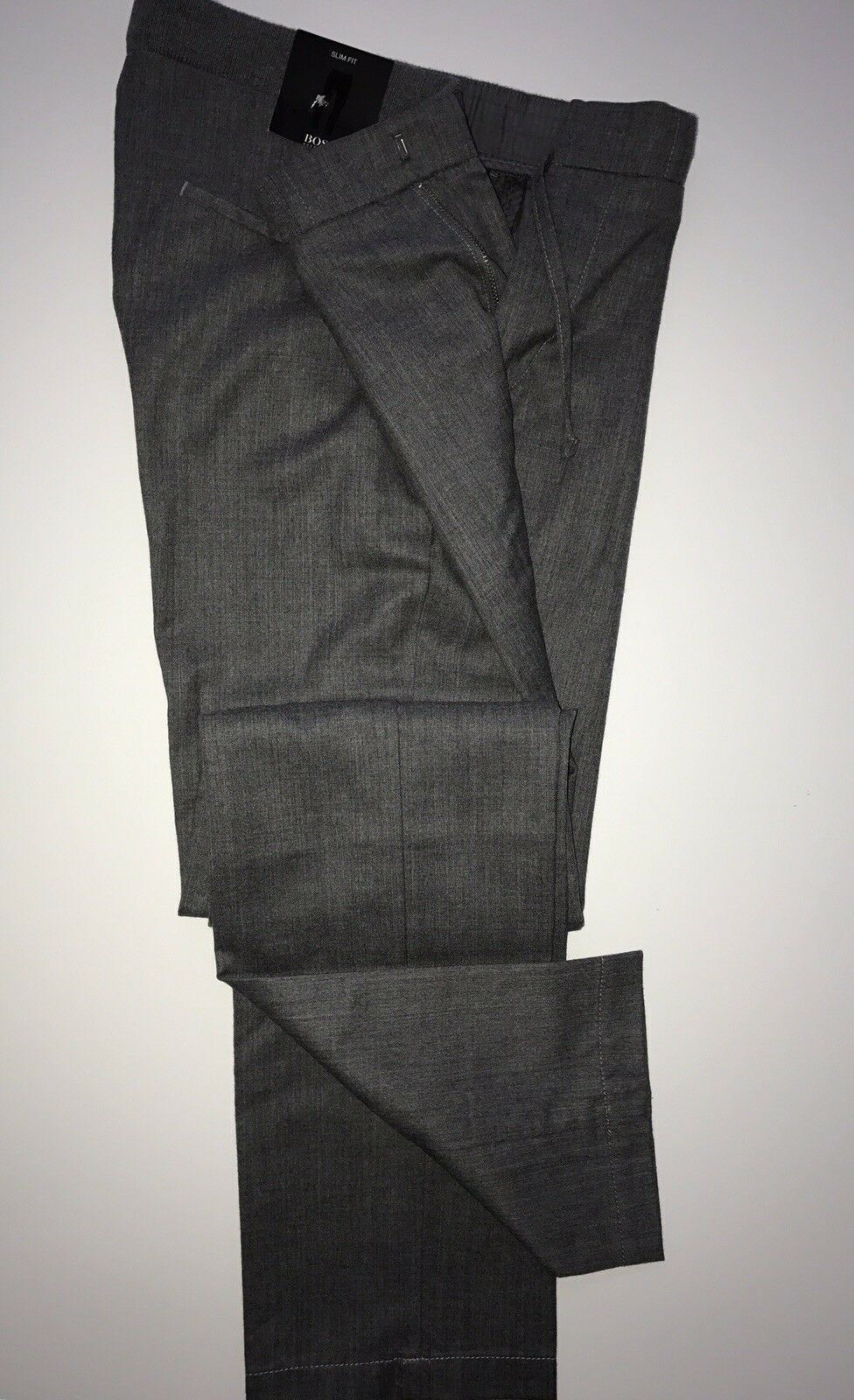 Boss Hugo Boss Rice2 Herren-Anzughose aus Wolle in Dunkelgrau, Größe 36R US 