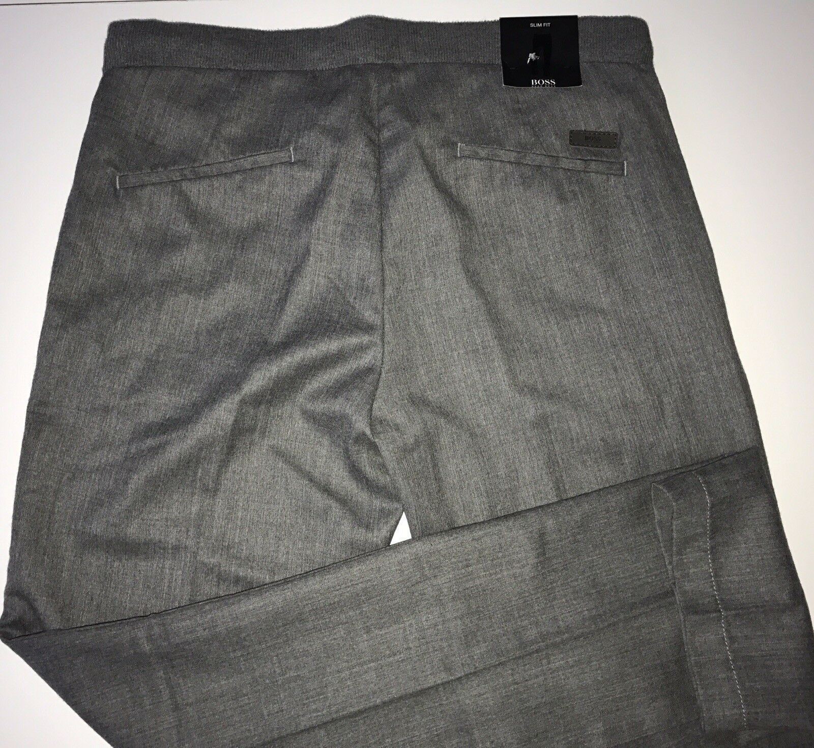 Boss Hugo Boss Rice2 Mens Wool Dark Gray Dress Pants Size 36R US