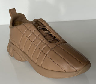 NIB $850 Burberry Стеганые кожаные кроссовки цвета бисквита 10 США (43 ЕС) 8060225 IT 