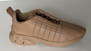 NIB $850 Burberry Стеганые кожаные кроссовки цвета бисквита 13 США (46 ЕС) 8060225 IT 