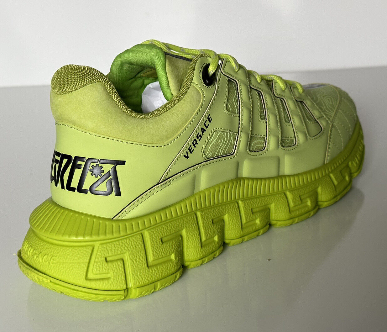 NIB $895 Versace Trigreca Chain Reaction Sneakers Citron 11,5 (44,5) IT DSU8094 