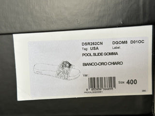 NIB 425 долларов США Versace Босоножки-шлепанцы Medusa Head White 10 US (40 EU) DSR262CN IT 