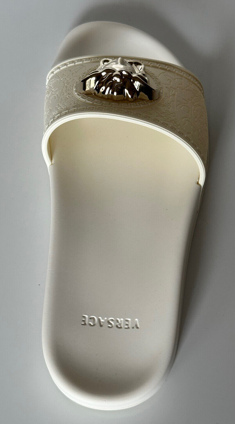 NIB $425 Versace Medusa Head Slides Sandals White 10 US (40 Eu) DSR262CN IT
