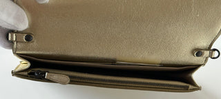 NWT 1150 долларов США Bottega Veneta Leathers Intrecciato Мини-сумка на плечо, золото 510564 IT 