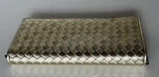 NWT 1150 долларов США Bottega Veneta Leathers Intrecciato Мини-сумка на плечо, золото 510564 IT 