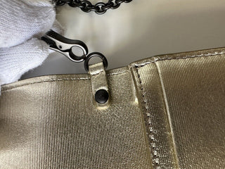 NWT 1150 долларов США Bottega Veneta Leathers Intrecciato Мини-сумка на плечо, золото 510564 IT 