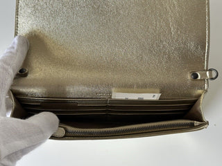 NWT 1150 долларов США Bottega Veneta Leathers Intrecciato Мини-сумка на плечо, золото 510564 IT 