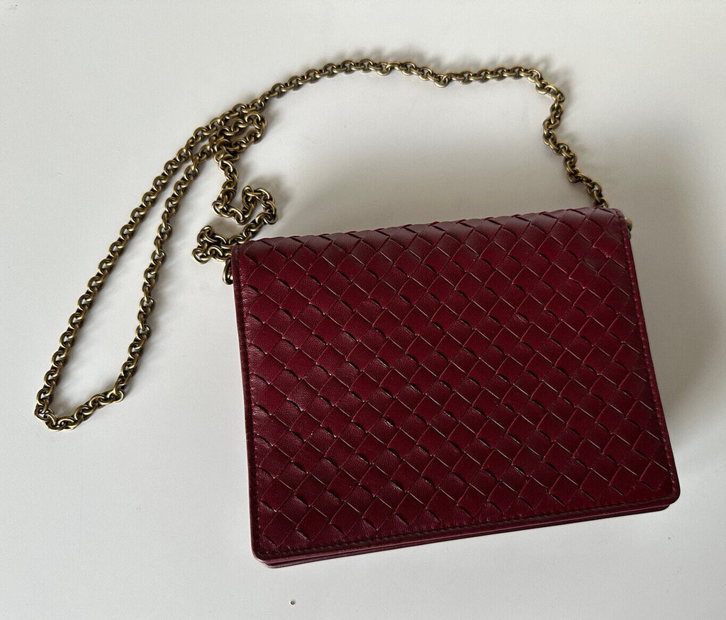 NWT $1150 Мини-сумка через плечо Bottega Veneta Leathers Intrecciato Красная 508752 IT 