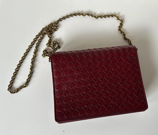 NWT $1150 Мини-сумка через плечо Bottega Veneta Leathers Intrecciato Красная 508752 IT 