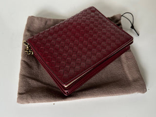 NWT $1150 Мини-сумка через плечо Bottega Veneta Leathers Intrecciato Красная 508752 IT 