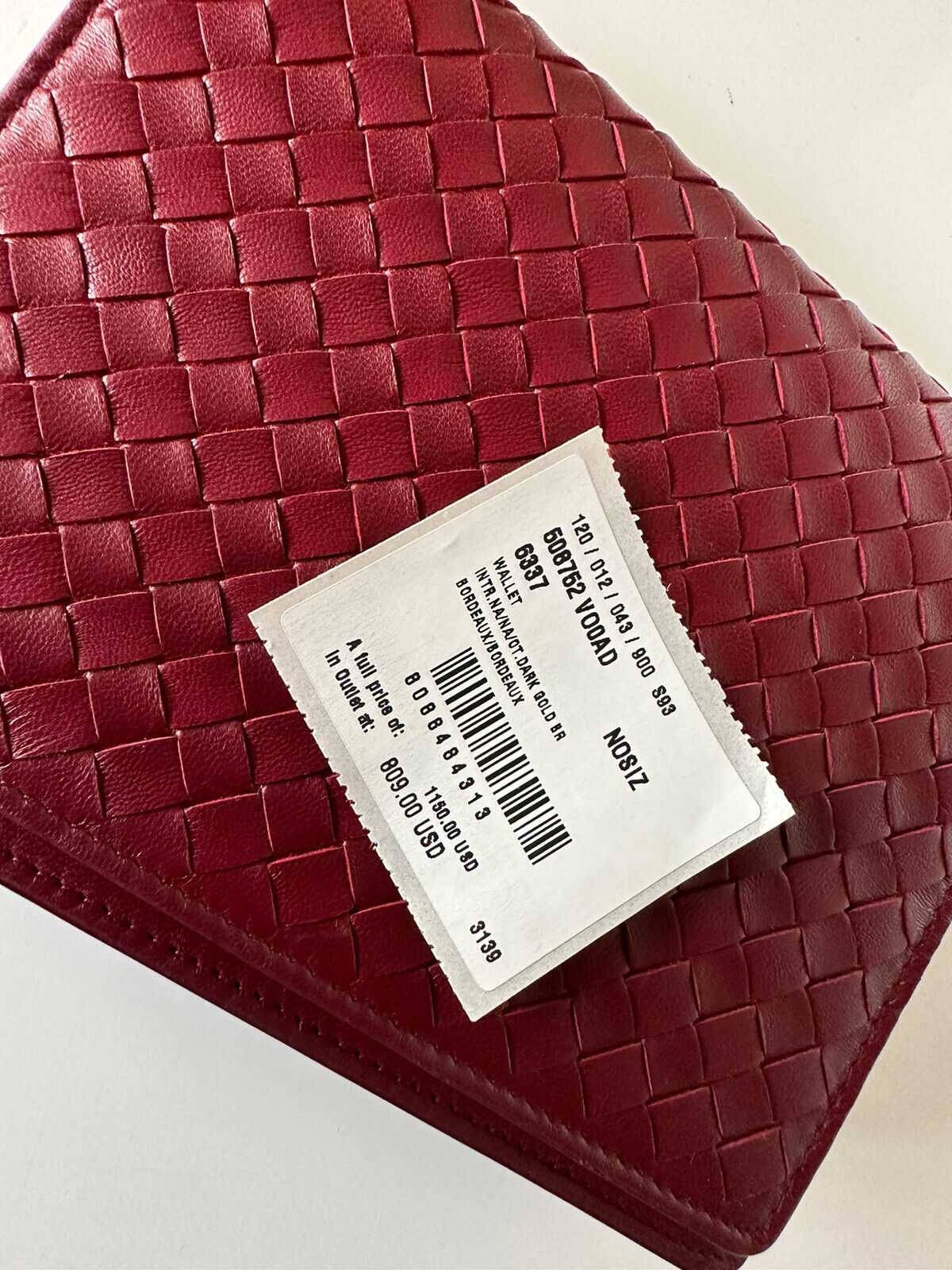 NWT $1150 Мини-сумка через плечо Bottega Veneta Leathers Intrecciato Красная 508752 IT 