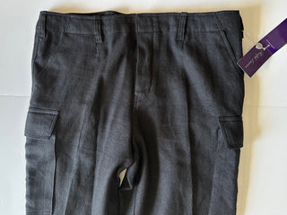 NWT $595 Ralph Lauren Purple Label Повседневные брюки с карманами Черные 38/32 Сделано в Италии 