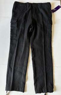NWT $595 Ralph Lauren Purple Label Повседневные брюки с карманами Черные 38/32 Сделано в Италии 
