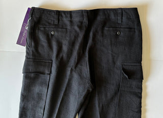 NWT $595 Ralph Lauren Purple Label Повседневные брюки с карманами Черные 38/32 Сделано в Италии 