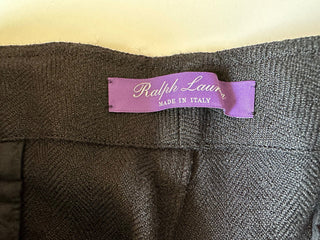 NWT $595 Ralph Lauren Purple Label Повседневные брюки с карманами Черные 38/32 Сделано в Италии 