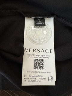 NWT $450 Versace Medusa Printed Black Mitchel Fit Jersey T-Shirt L 1003916